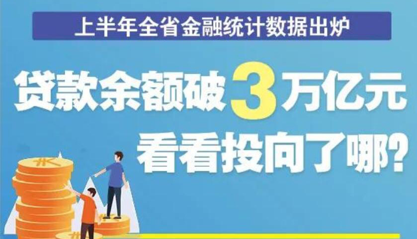 【圖解】上半年全省貸款余額破3萬億元，投向了哪