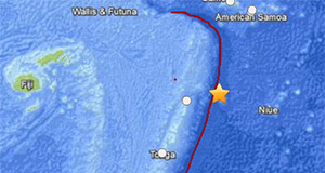 南太平洋島國湯加海域發(fā)生6級地震