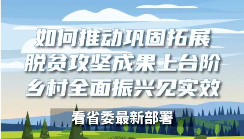 【圖解】省委最新部署推動鞏固拓展脫貧攻堅成果