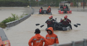 韓國連日強(qiáng)降雨已造成24人死亡