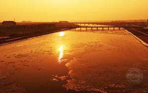 汾河流凌“扮靚”母親河“景”如畫(huà)